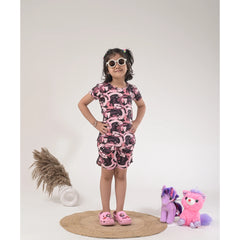 Stylish Girls Loungewear –  Drop Shoulder Top & Shorts Set