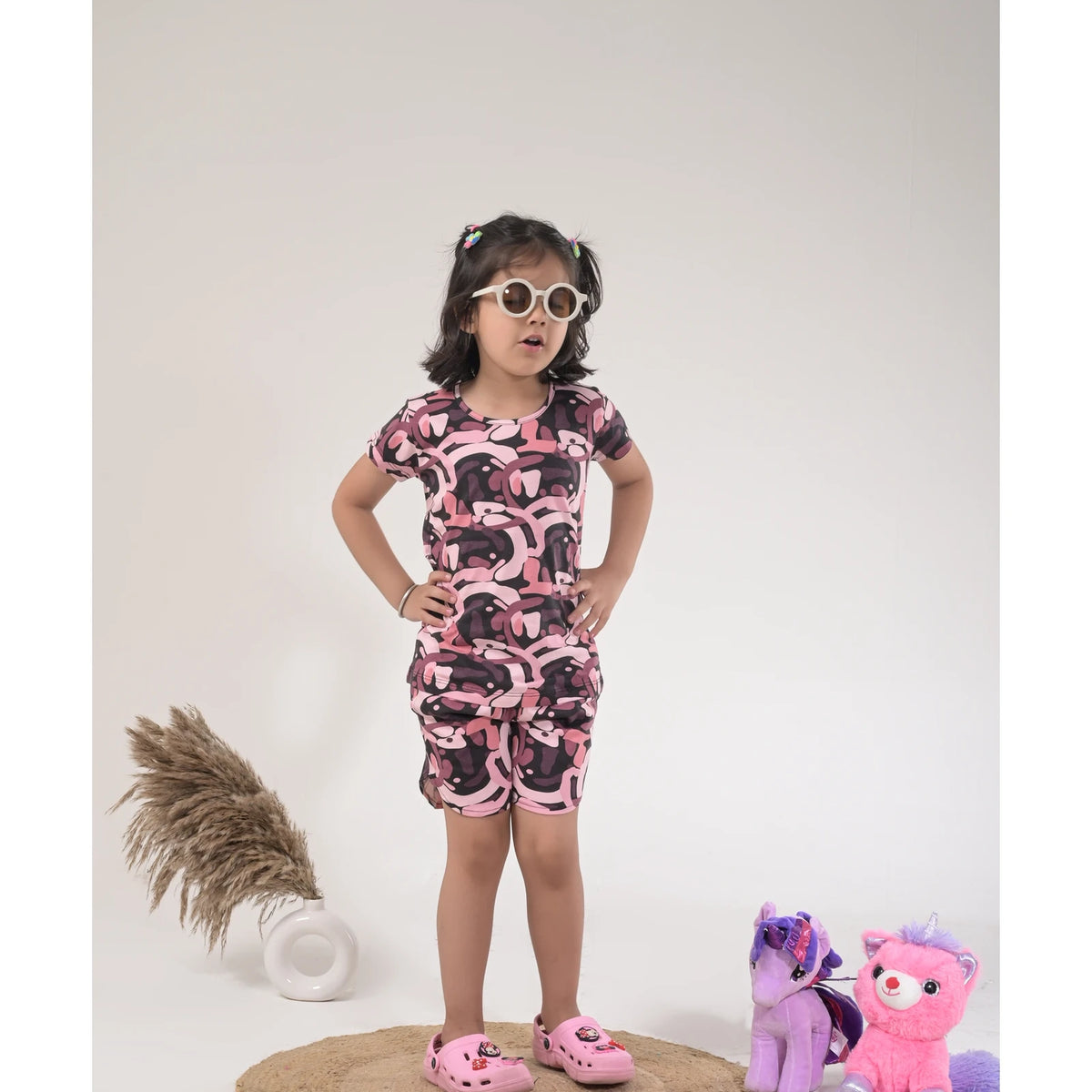 Stylish Girls Loungewear –  Drop Shoulder Top & Shorts Set - image 4