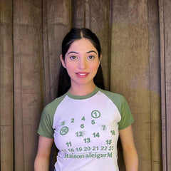 Women's Crop T-Shirt – Graphic Number Print