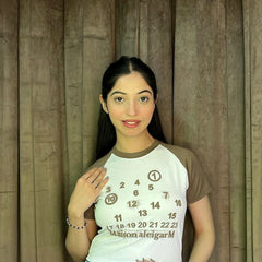 Women's Crop T-Shirt – Graphic Number Print