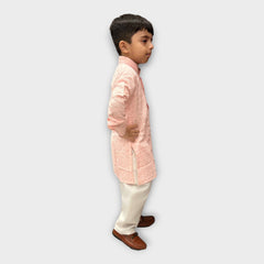 Light Pink Kurta Pyjama Set for Boys – Stylish Kids Ethnic Wear