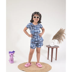 Stylish Girls Loungewear –  Drop Shoulder Top & Shorts Set