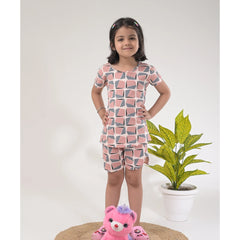 Stylish Girls Loungewear –  Drop Shoulder Top & Shorts Set