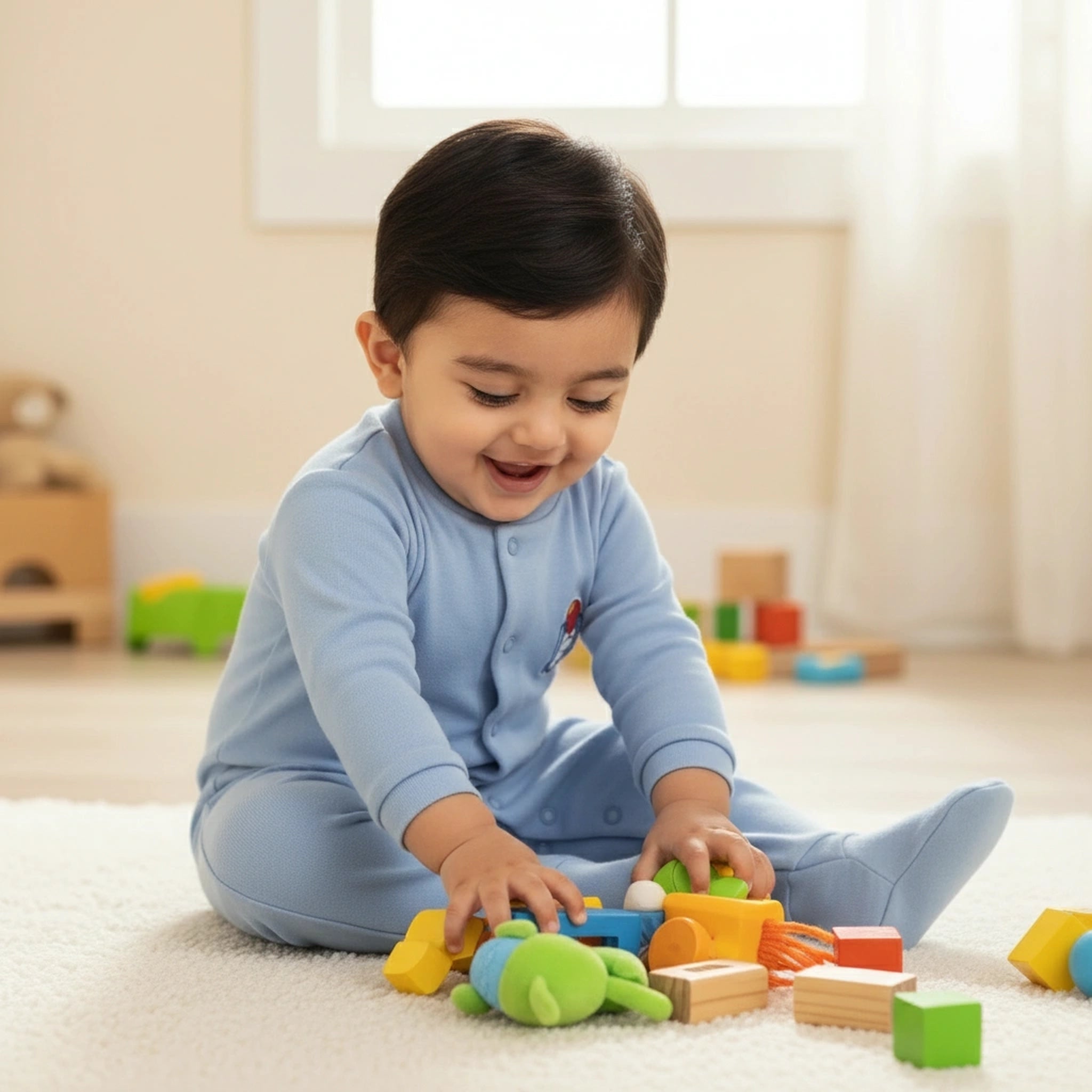 Premium Baby Sleepsuits (Set of 3) – Soft Breathable Cotton
