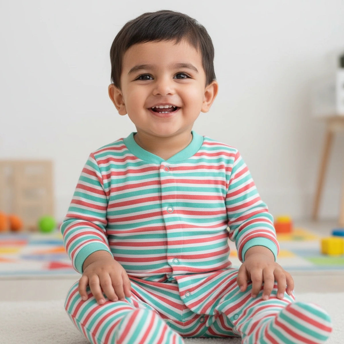 Premium Baby Sleepsuits (Set of 3) – Soft Breathable Cotton - image 1