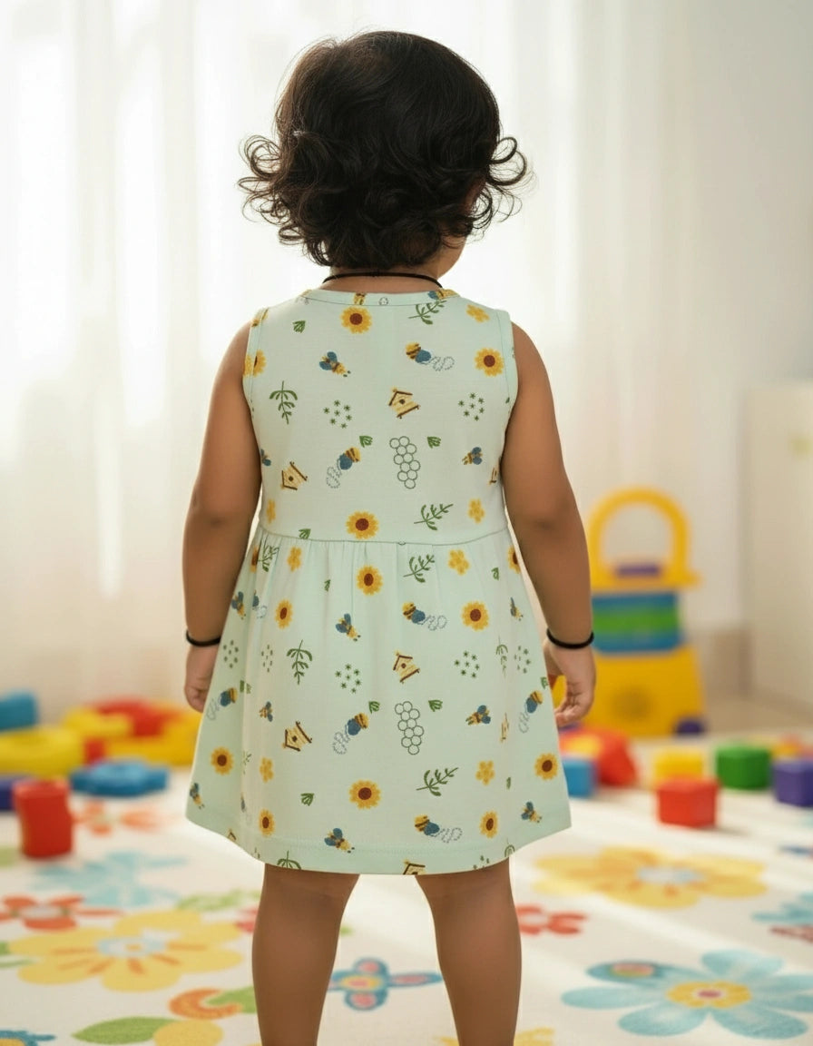 Pack of 2 Summer Frocks for Girls - 100% Pure Cotton, Soft & Stylish