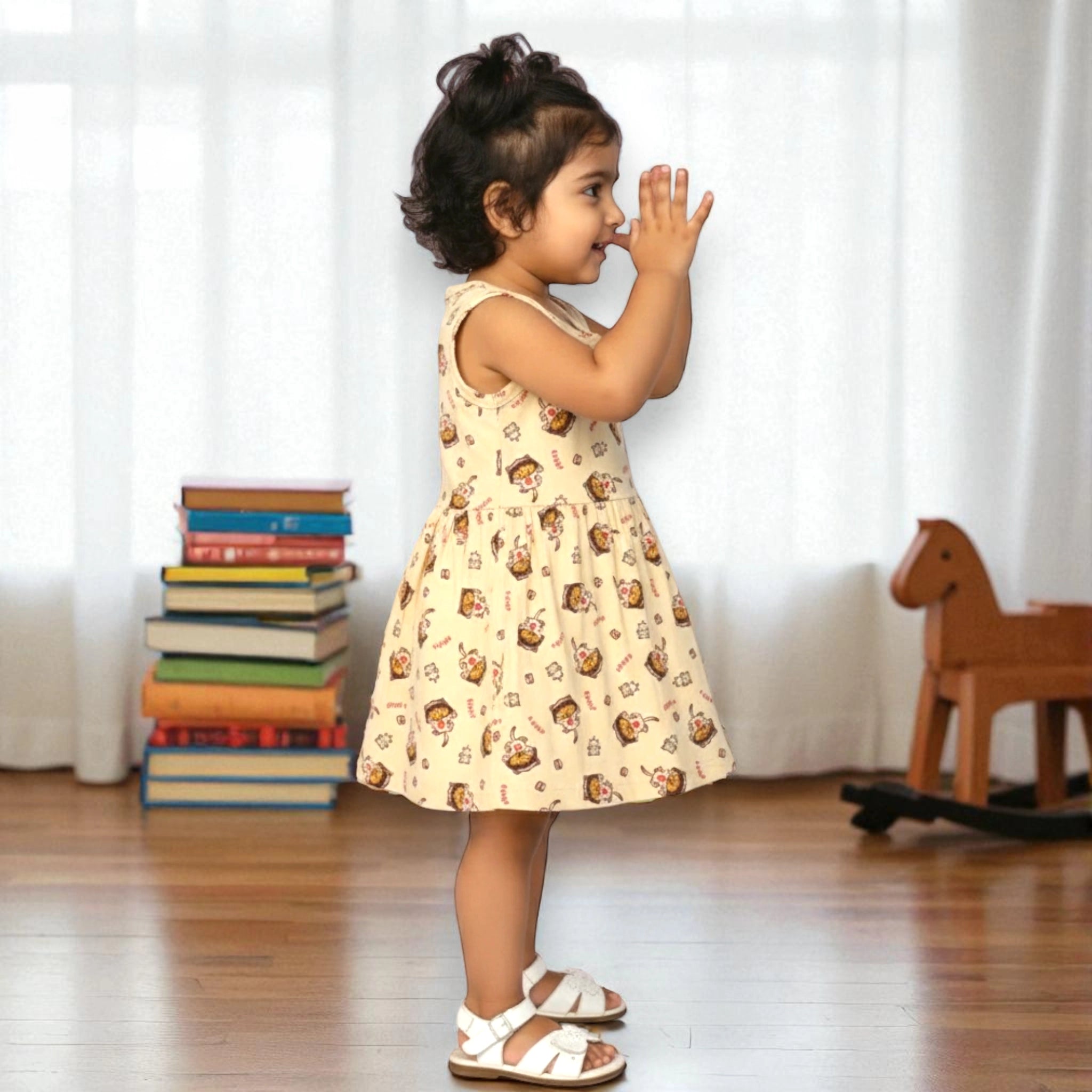 Pack of 2 Summer Frocks for Girls - 100% Pure Cotton, Soft & Stylish