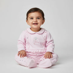 Newborn Girl’s Romper - Pink Magic Wand Theme, Long Sleeves