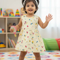 Pack of 2 Summer Frocks for Girls - 100% Pure Cotton, Soft & Stylish