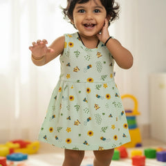 Pack of 2 Summer Frocks for Girls - 100% Pure Cotton, Soft & Stylish