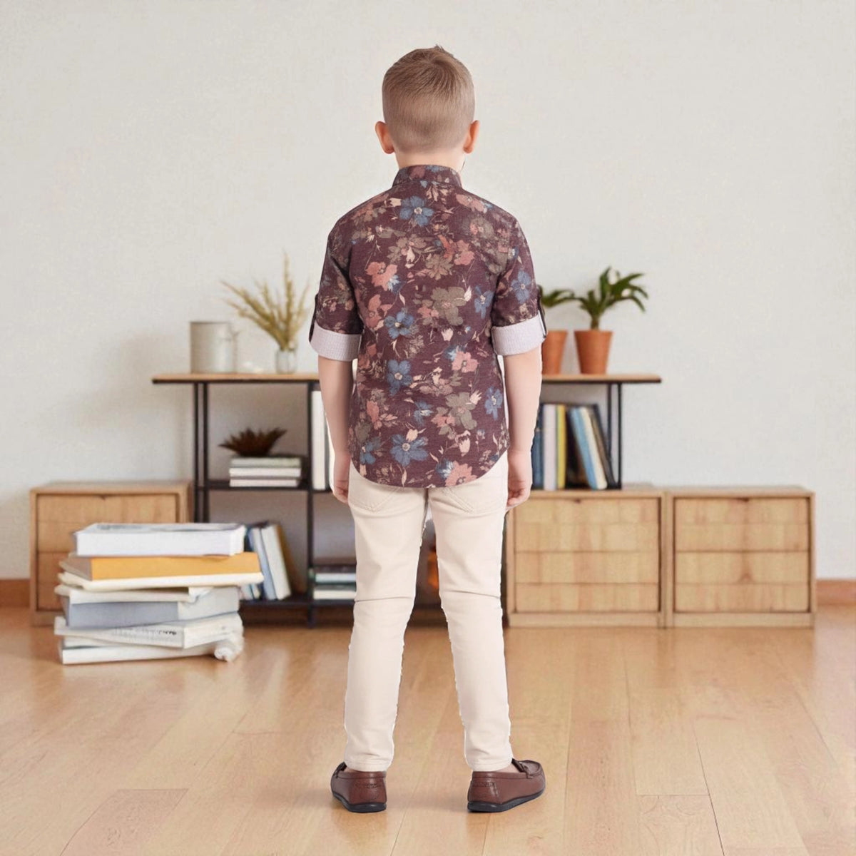Boys Floral Shirt with Pants – Stylish Kids Casual Outfit - image 4