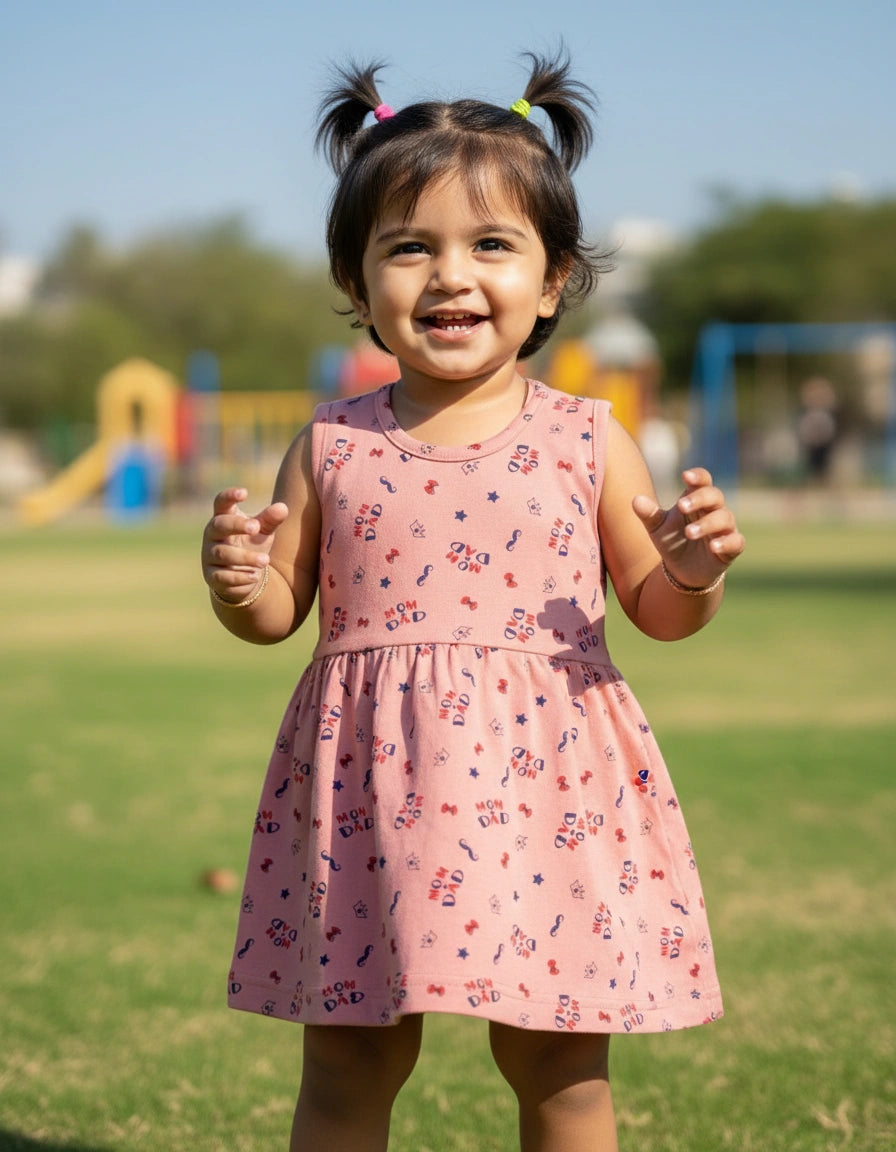 Pack of 2 Summer Frocks for Girls - 100% Pure Cotton, Soft & Stylish