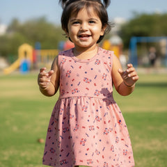 Pack of 2 Summer Frocks for Girls - 100% Pure Cotton, Soft & Stylish
