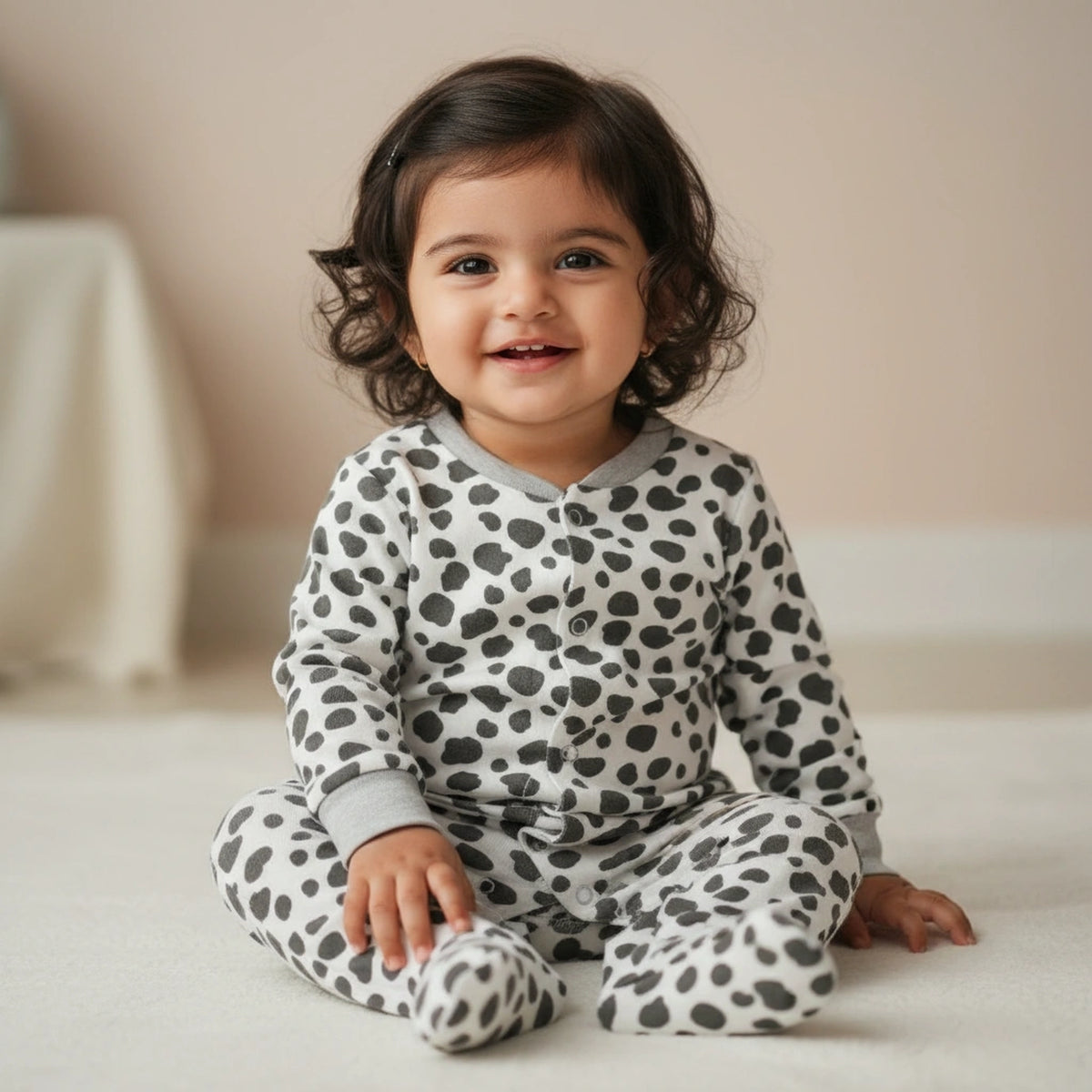 Pack of 3 - Premium Baby Sleepsuits Breathable Cotton Fabric - image 6
