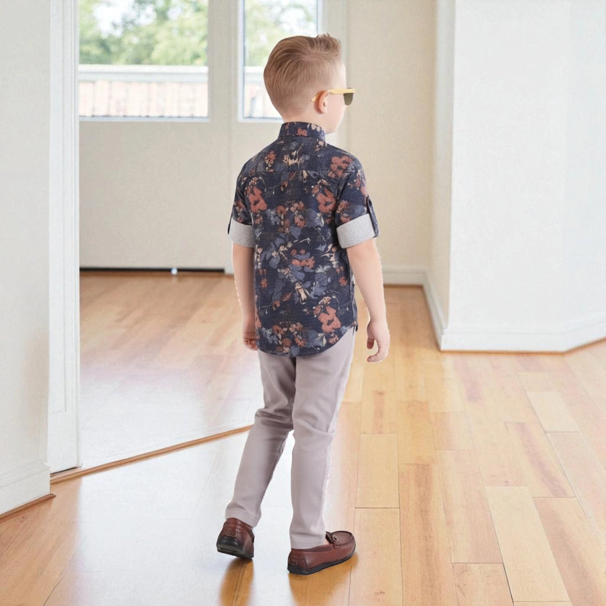 Boys Floral Shirt with Pants – Stylish Kids Casual Outfit - image 6