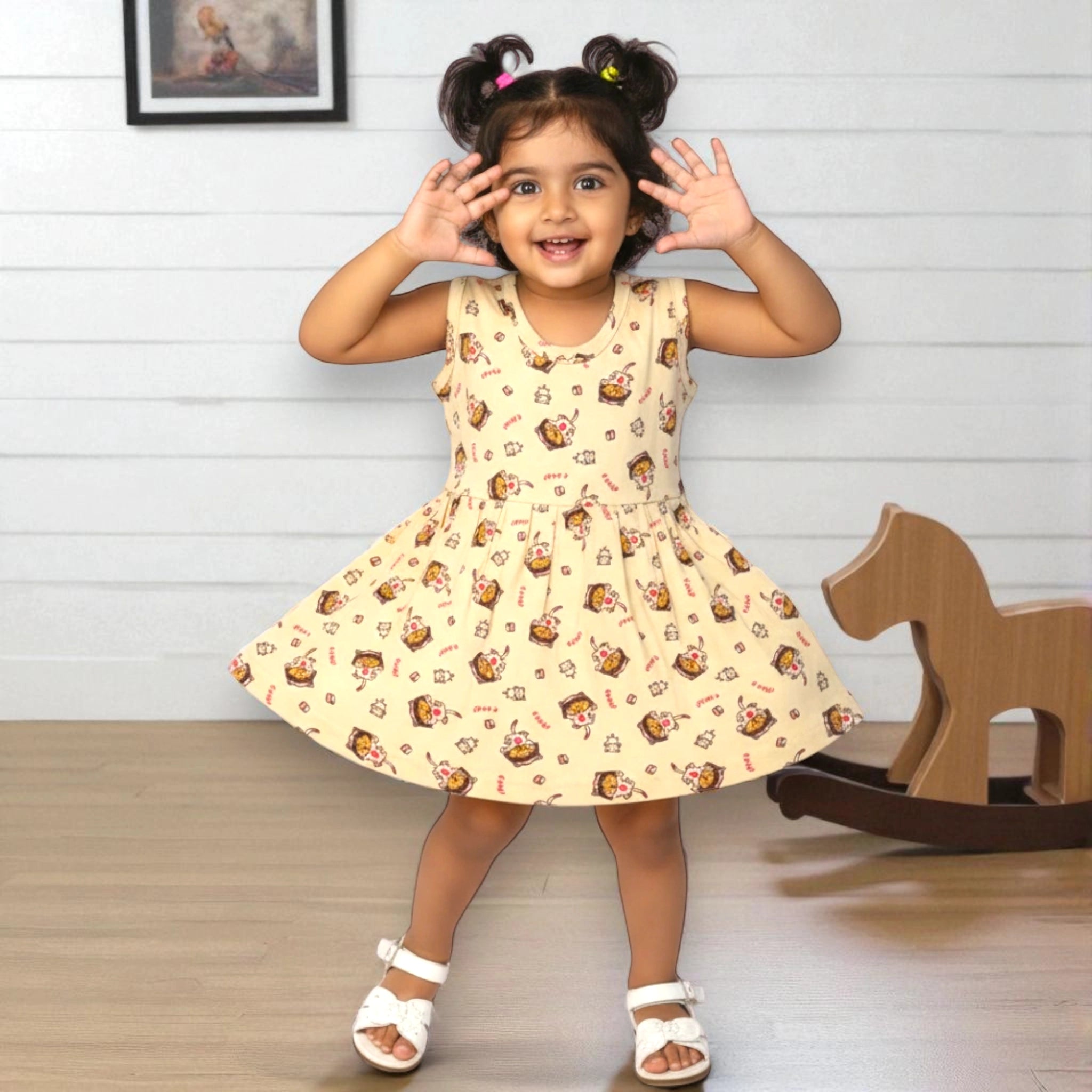 Pack of 2 Summer Frocks for Girls - 100% Pure Cotton, Soft & Stylish