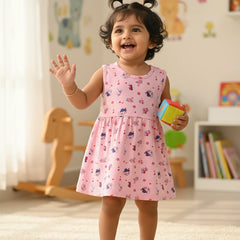 Pack of 2 Summer Frocks for Girls - 100% Pure Cotton, Soft & Stylish