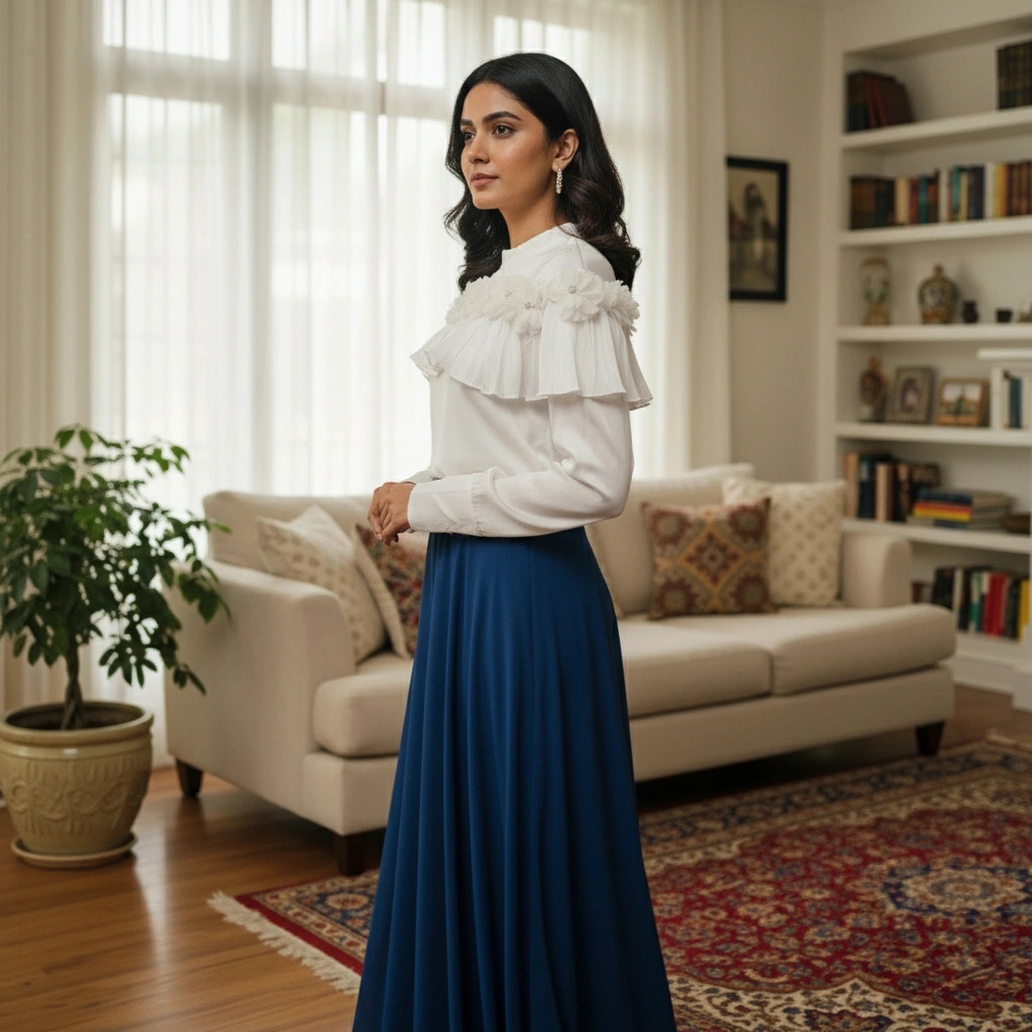 Ruffle Embellished Top for Women – Stylish Party & Casual Wear