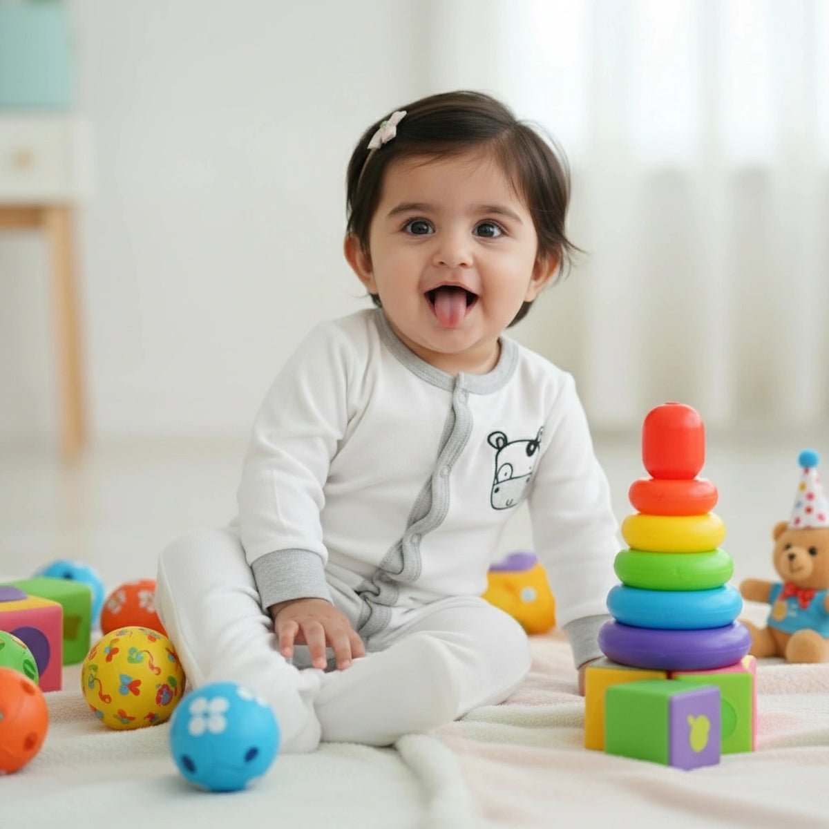 Pack of 3 - Premium Baby Sleepsuits Breathable Cotton Fabric - image 4