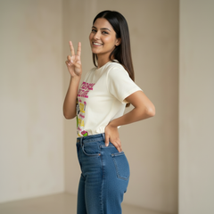 Women’s Tropical Culture Graphic T-Shirt – Casual Printed Cotton Tee