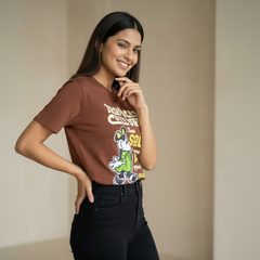 Women’s Tropical Culture Graphic T-Shirt – Casual Printed Cotton Tee
