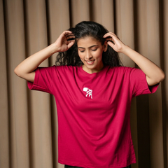 Women’s Oversized Graphic T-Shirt – “No Rain No Flowers” Back Print | Casual Streetwear Tee