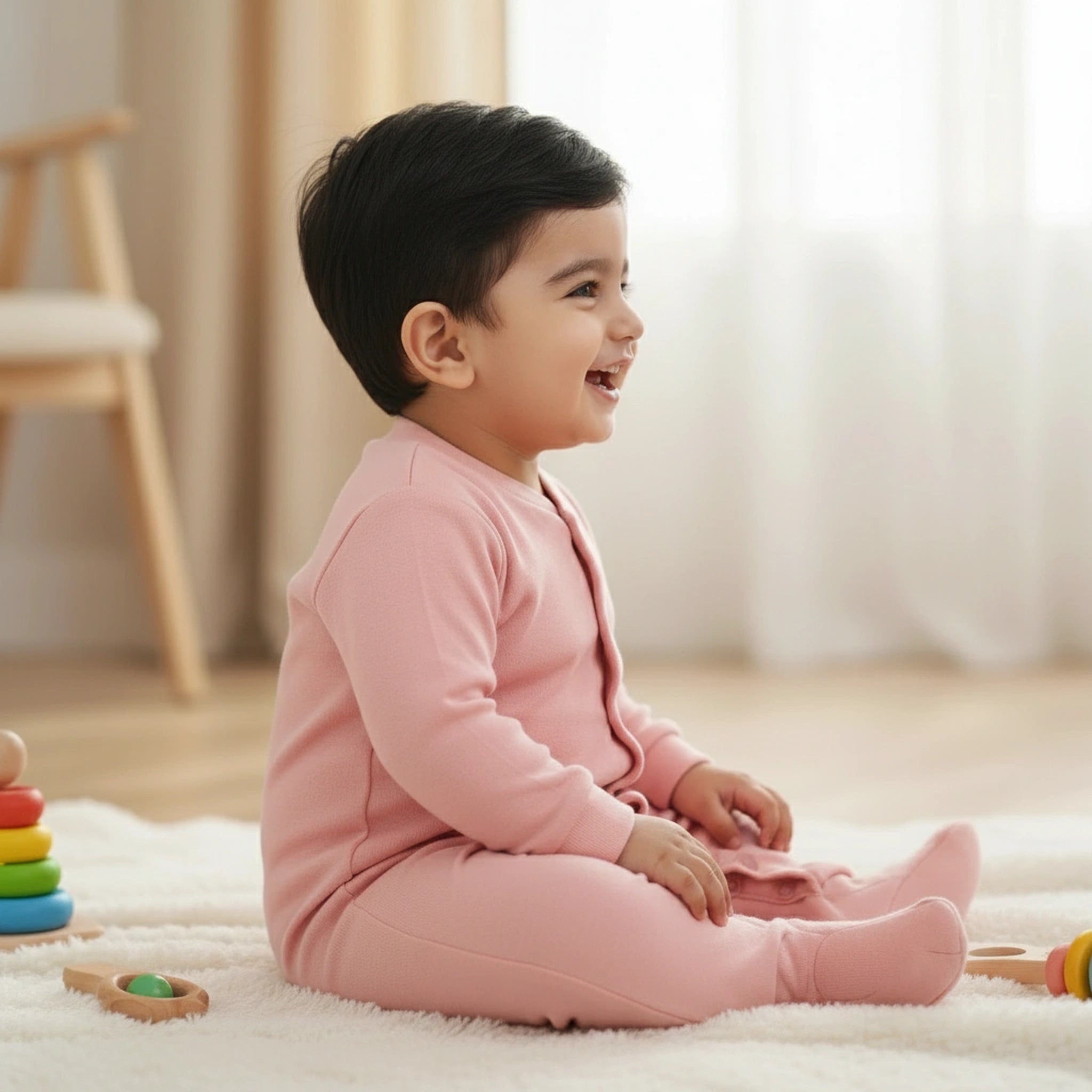 Premium Baby Sleepsuits (Set of 3) – Soft Breathable Cotton