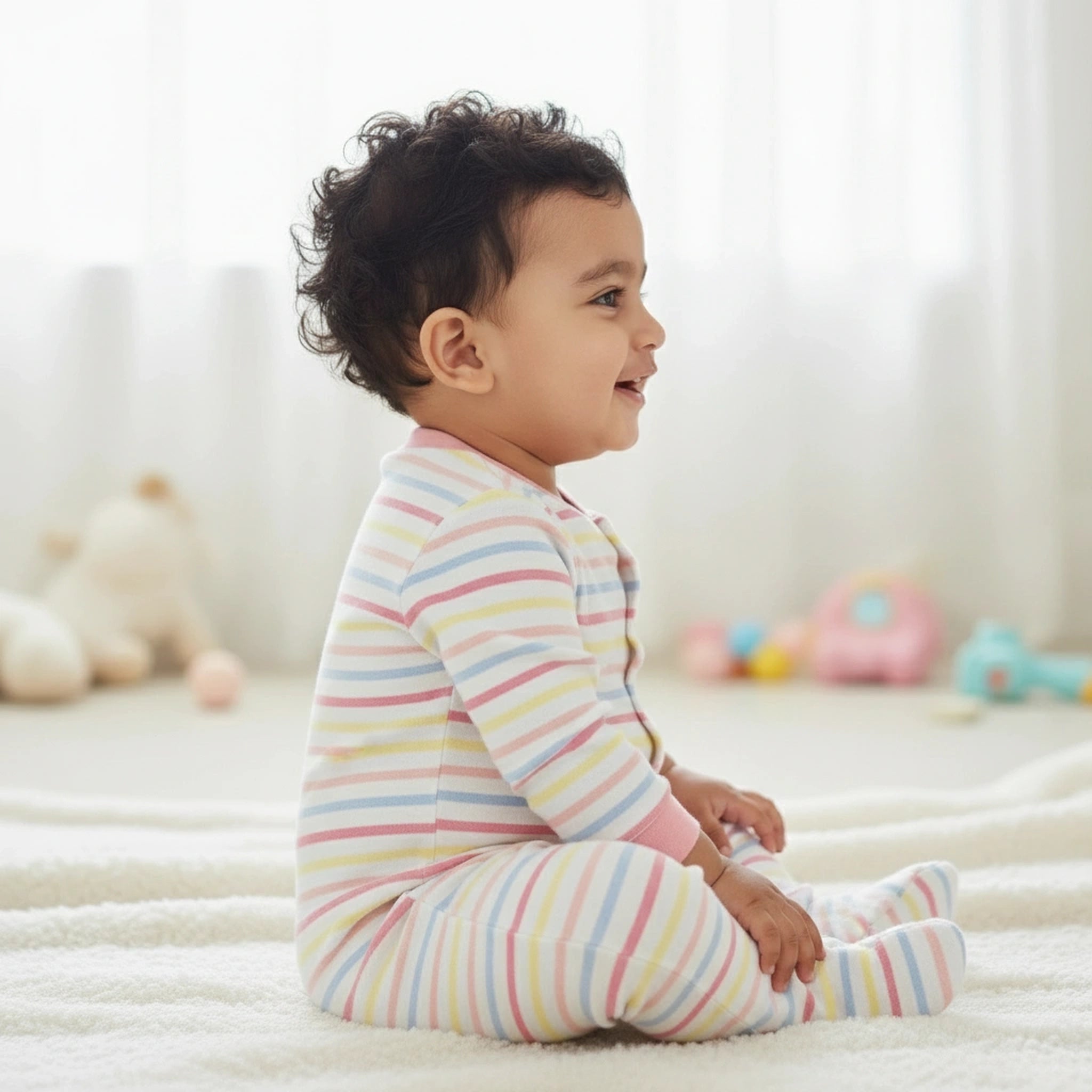 Premium Baby Sleepsuits (Set of 3) – Soft Breathable Cotton