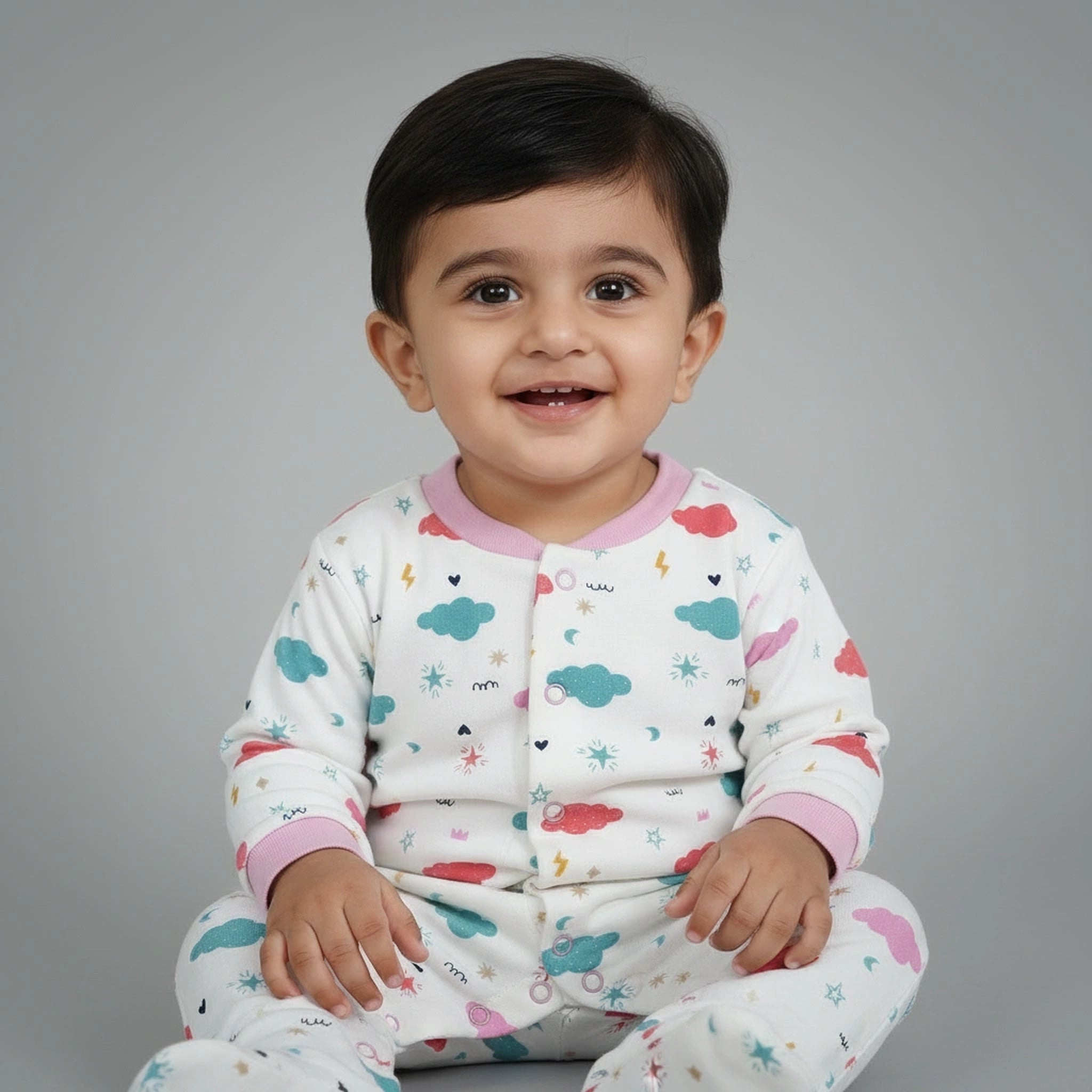 Premium Baby Sleepsuits (Set of 3) – Soft Breathable Cotton