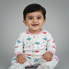 Premium Baby Sleepsuits (Set of 3) – Soft Breathable Cotton