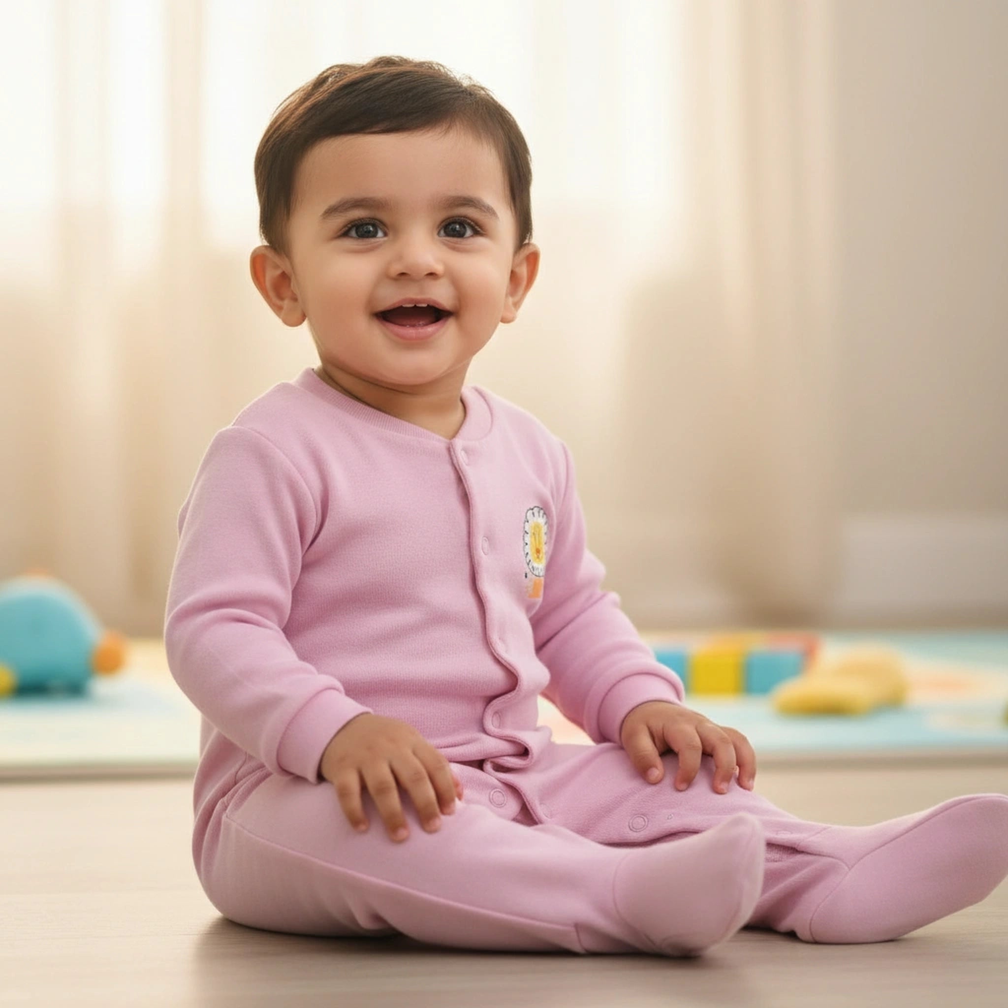 Premium Baby Sleepsuits (Set of 3) – Soft Breathable Cotton
