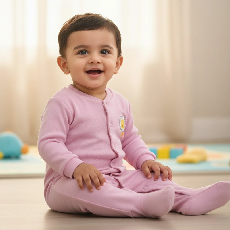 Premium Baby Sleepsuits (Set of 3) – Soft Breathable Cotton